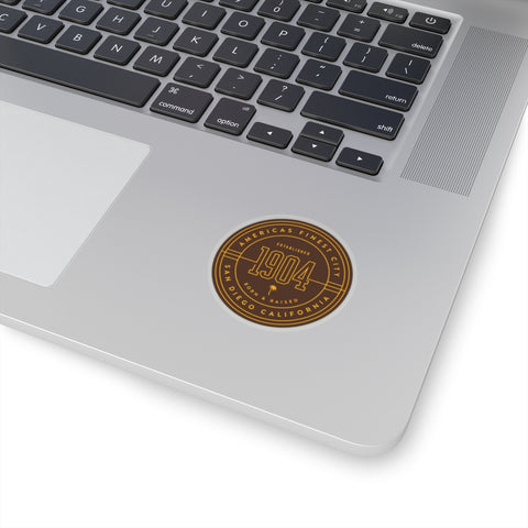 1904 Brown & Gold Circle Sticker